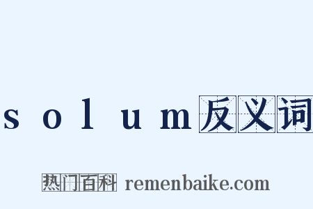 solum反义词是什么意思的图片